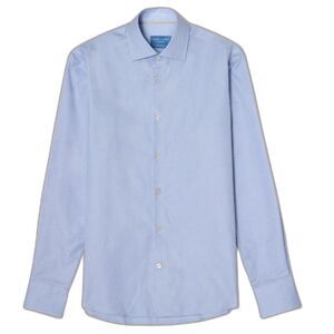 Robert Talbott Blue Small Check LS Button Down Dress Shirt Size 16.5 - 35